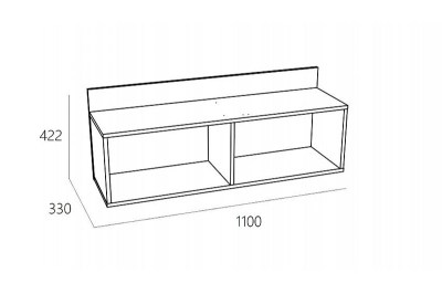 Полка 1100 х 330 х h422 Фанк фабрика Сильва